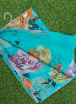 Load image into Gallery viewer, Beautiful Digital Print Nara Chiffon Saree with Blouse
