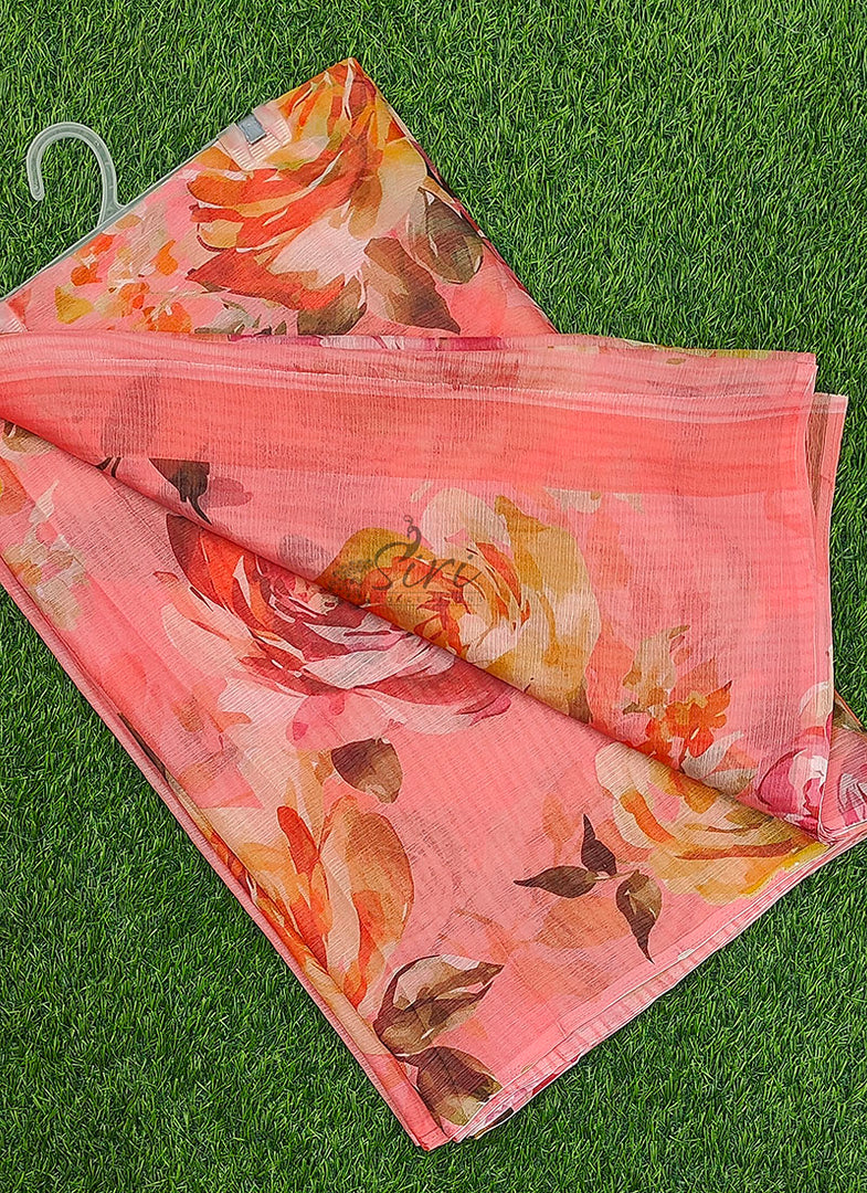 Beautiful Digital Print Nara Chiffon Saree with Blouse