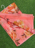 Load image into Gallery viewer, Beautiful Digital Print Nara Chiffon Saree with Blouse
