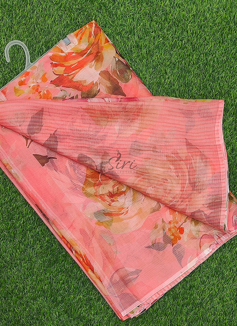 Beautiful Digital Print Nara Chiffon Saree with Blouse