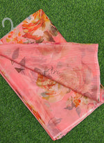 Load image into Gallery viewer, Beautiful Digital Print Nara Chiffon Saree with Blouse
