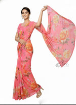 Load image into Gallery viewer, Beautiful Digital Print Nara Chiffon Saree with Blouse
