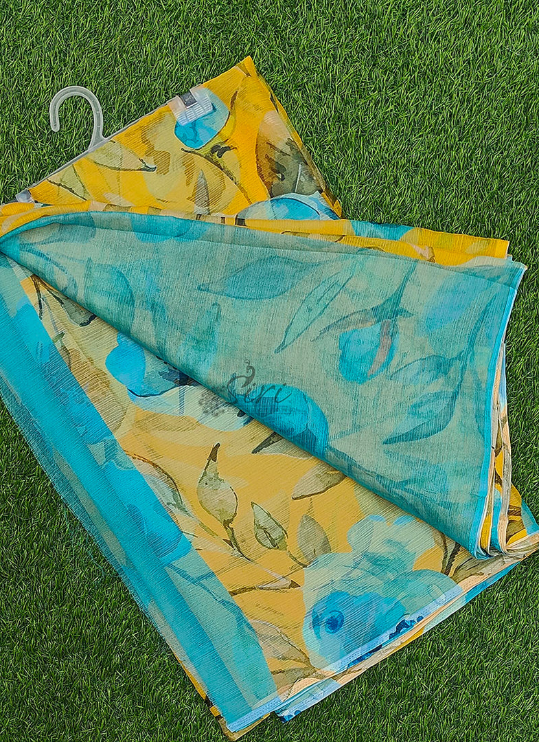 Beautiful Digital Print Nara Chiffon Saree with Blouse