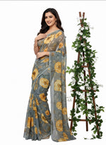 Load image into Gallery viewer, Beautiful Digital Print Nara Chiffon Saree with Blouse
