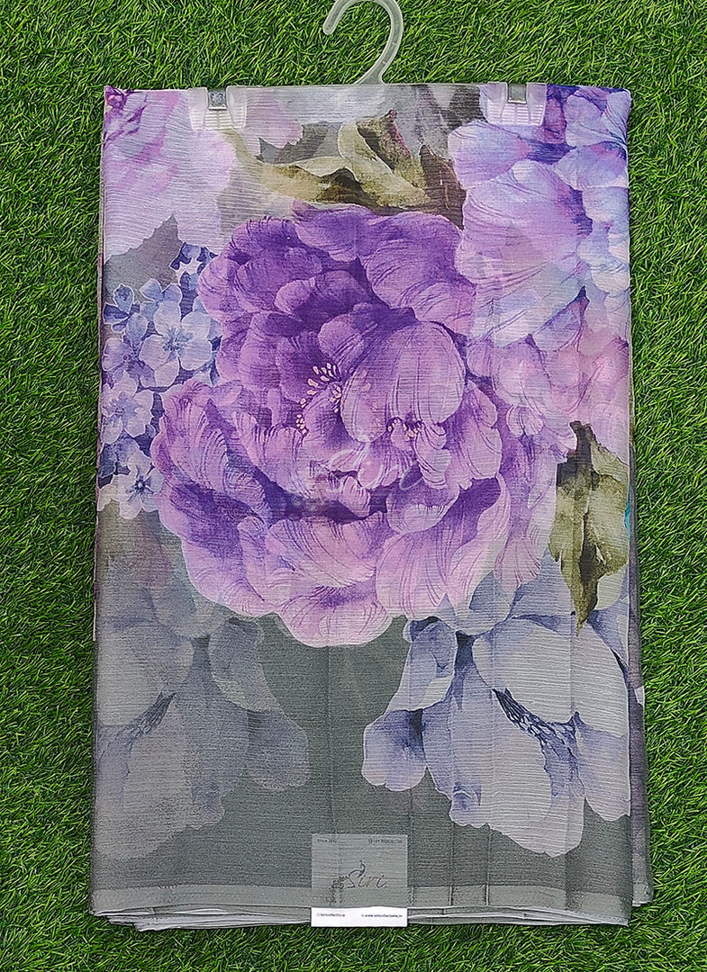 Beautiful Digital Print Nara Chiffon Saree with Blouse