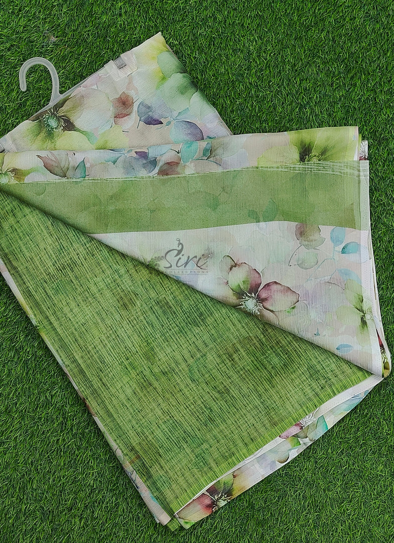 Beautiful Digital Print Nara Chiffon Saree with Blouse