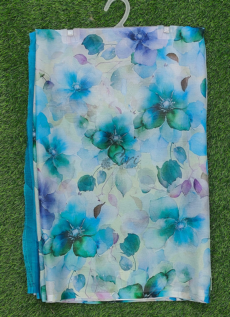 Beautiful Digital Print Nara Chiffon Saree with Blouse