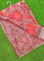 Load image into Gallery viewer, Trendy Digital Print Chiffon Saree in Fine Shimmer Stipes