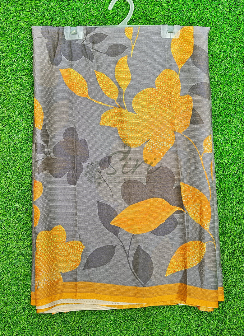 Trendy Digital Print Chiffon Saree in Fine Shimmer Stipes