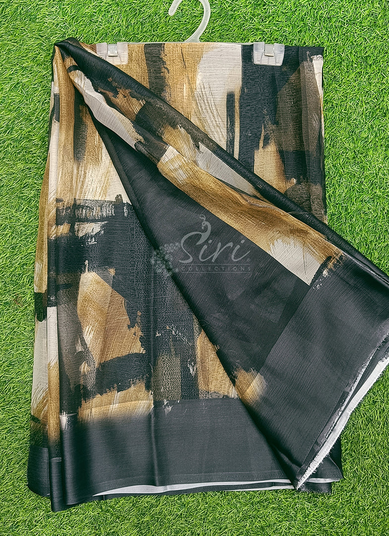 Lovely Premium Digital Print Chiffon Saree in Satin Finish Border