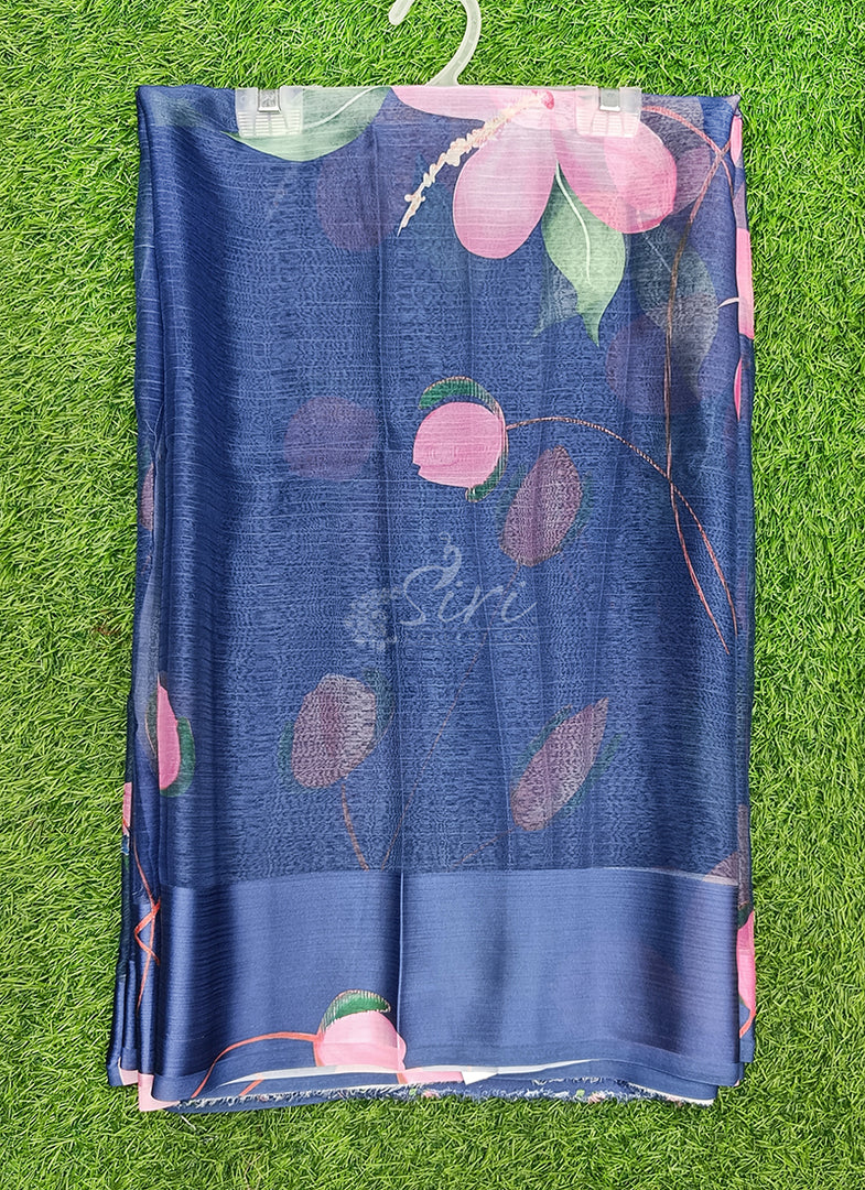 Lovely Premium Digital Print Chiffon Saree in Satin Finish Border