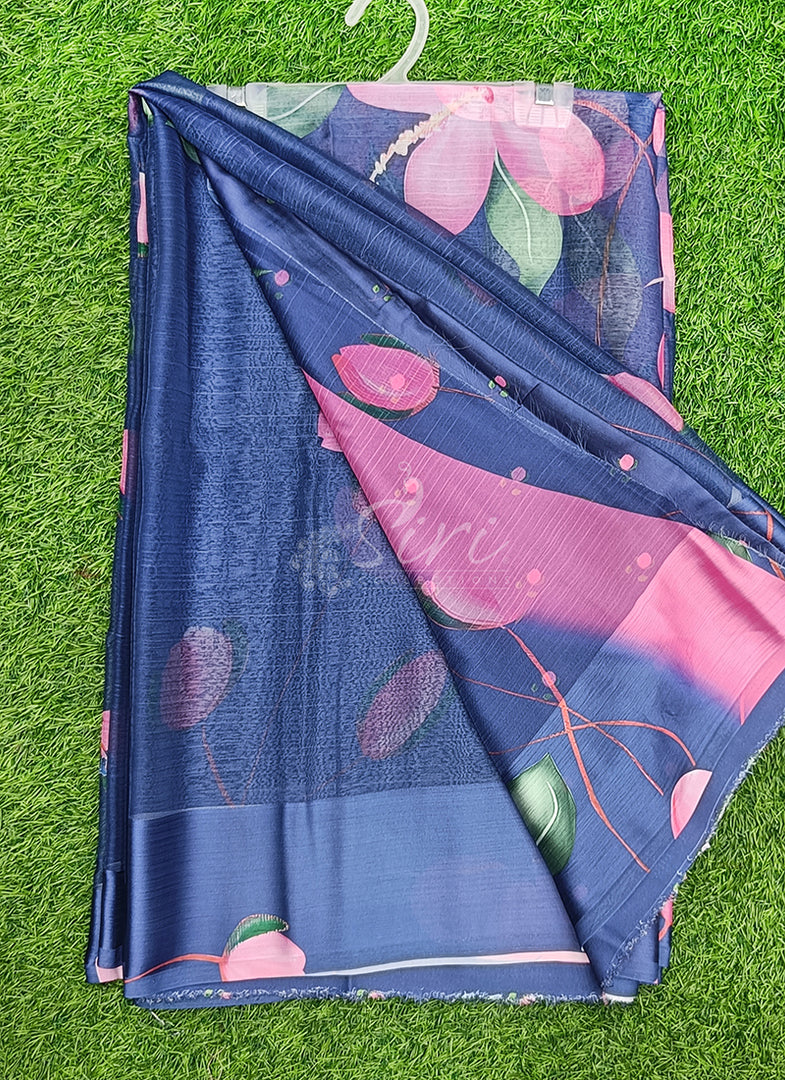 Lovely Premium Digital Print Chiffon Saree in Satin Finish Border