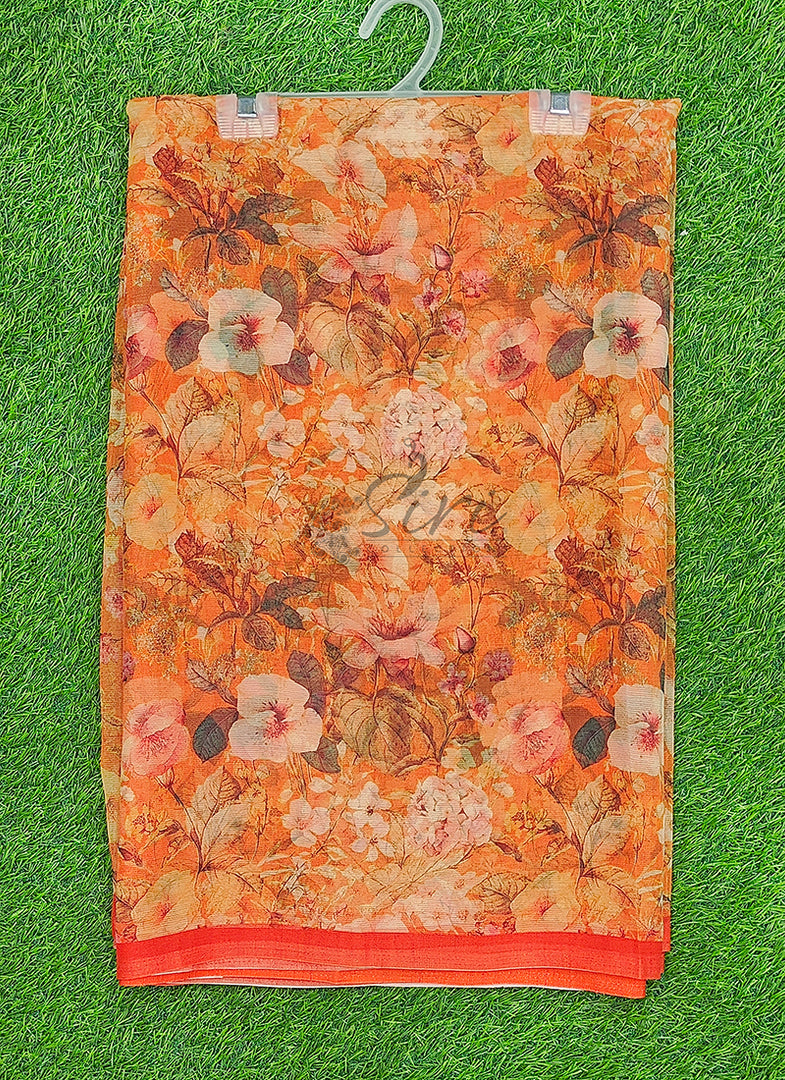 Siri Collections Premium Digital Print Chiffon Sarees with Blouse