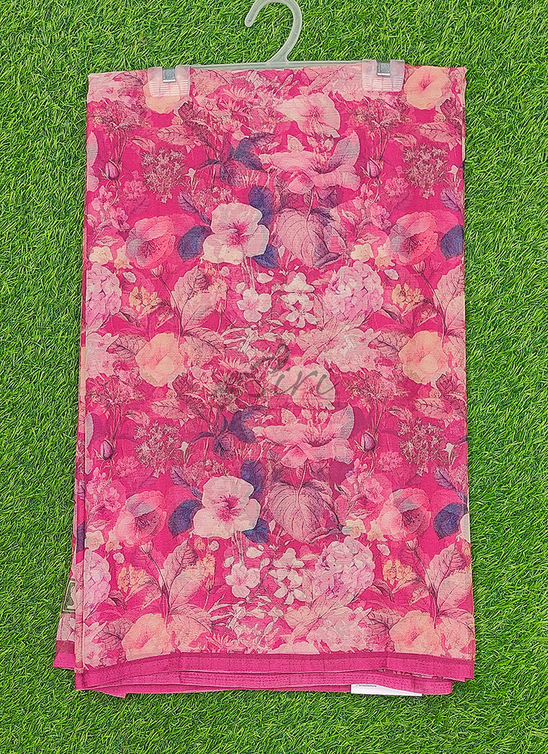 Siri Collections Premium Digital Print Chiffon Sarees with Blouse