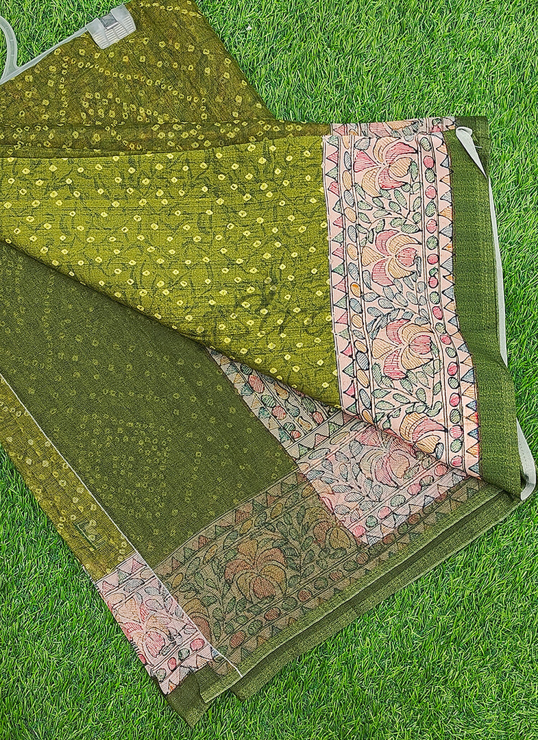 Siri Collections Premium Digital Print Chiffon Sarees with Blouse