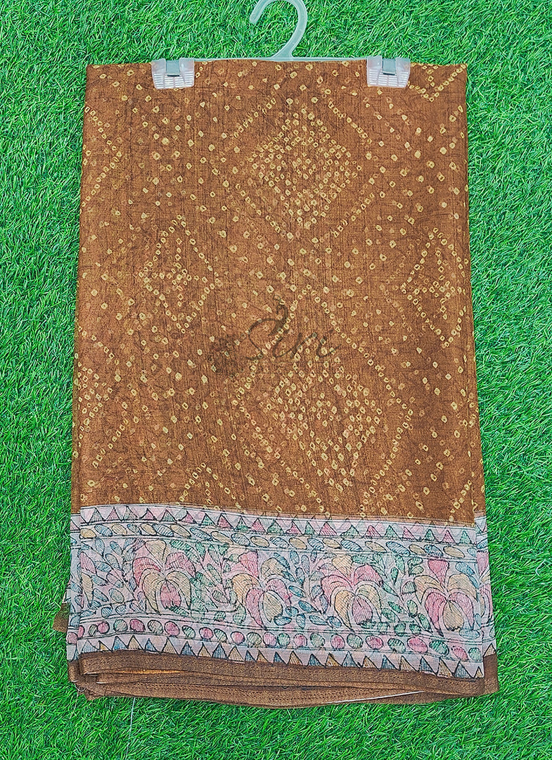 Siri Collections Premium Digital Print Chiffon Sarees with Blouse