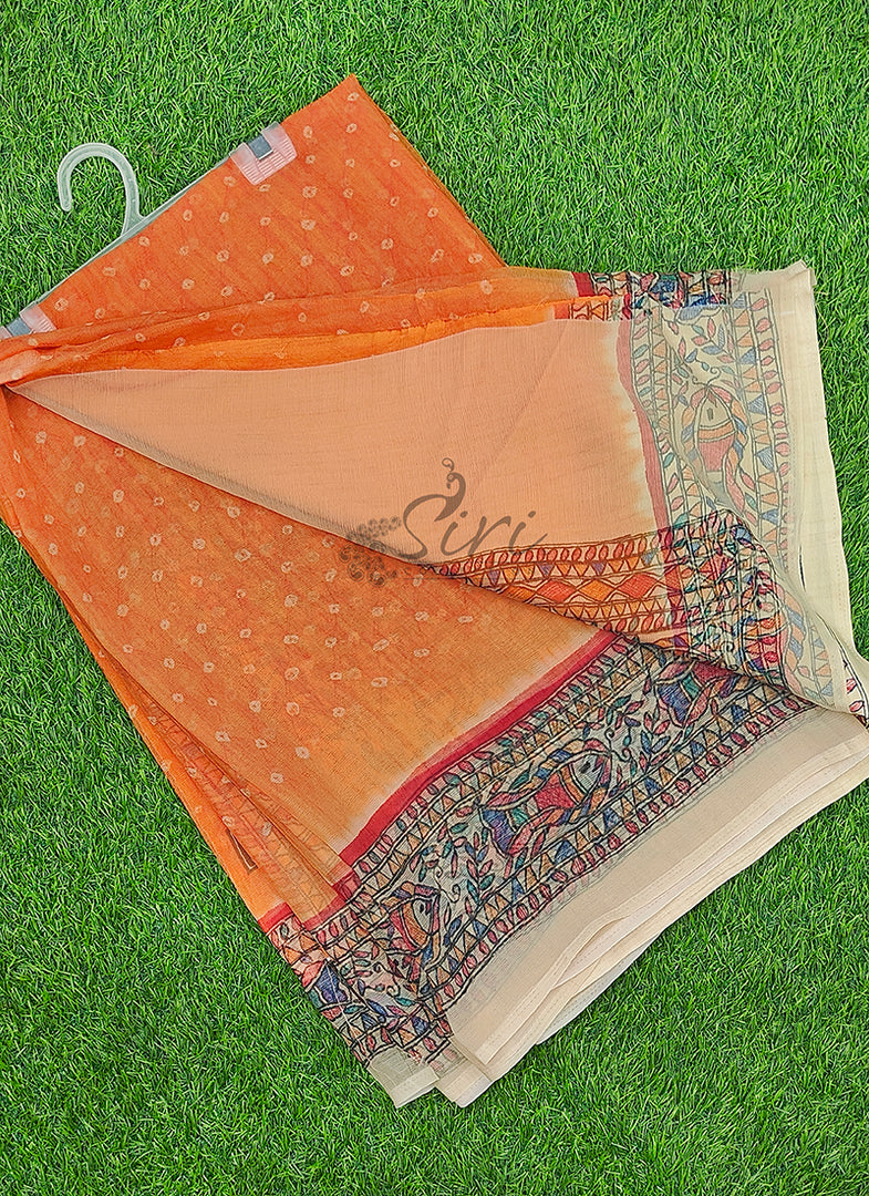 Siri Collections Premium Digital Print Chiffon Sarees with Blouse