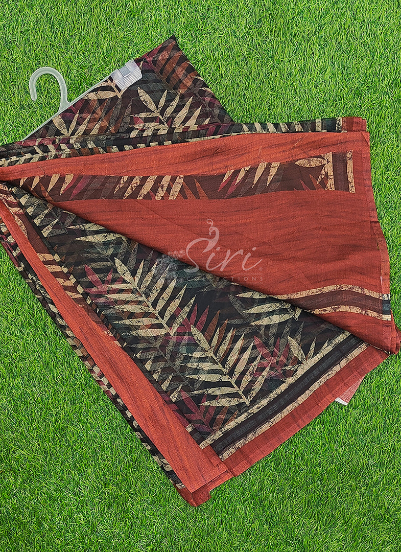 Siri Collections Premium Digital Print Chiffon Sarees with Blouse