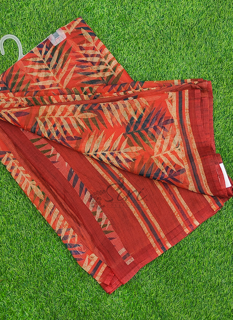 Siri Collections Premium Digital Print Chiffon Sarees with Blouse