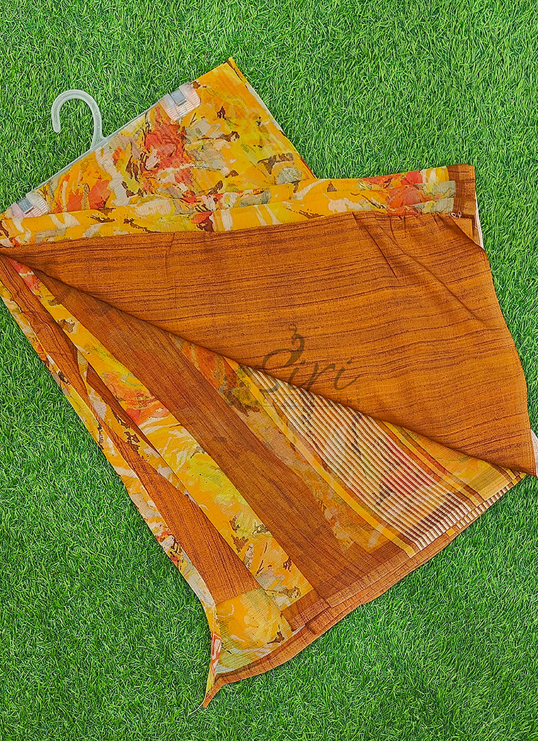Siri Collections Premium Digital Print Chiffon Sarees with Blouse