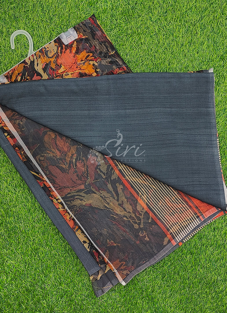 Siri Collections Premium Digital Print Chiffon Sarees with Blouse