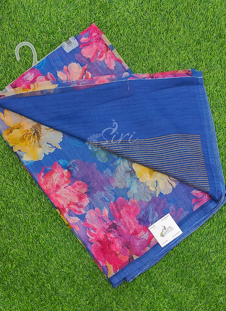 Siri Collections Premium Digital Print Chiffon Sarees with Blouse