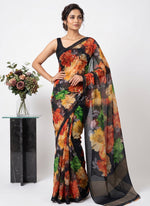 Load image into Gallery viewer, Siri Collections Premium Digital Print Chiffon Sarees with Blouse