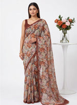Load image into Gallery viewer, Siri Collections Premium Digital Print Chiffon Sarees with Blouse