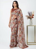 Load image into Gallery viewer, Siri Collections Premium Digital Print Chiffon Sarees with Blouse