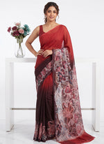 Load image into Gallery viewer, Siri Collections Premium Digital Print Chiffon Sarees with Blouse