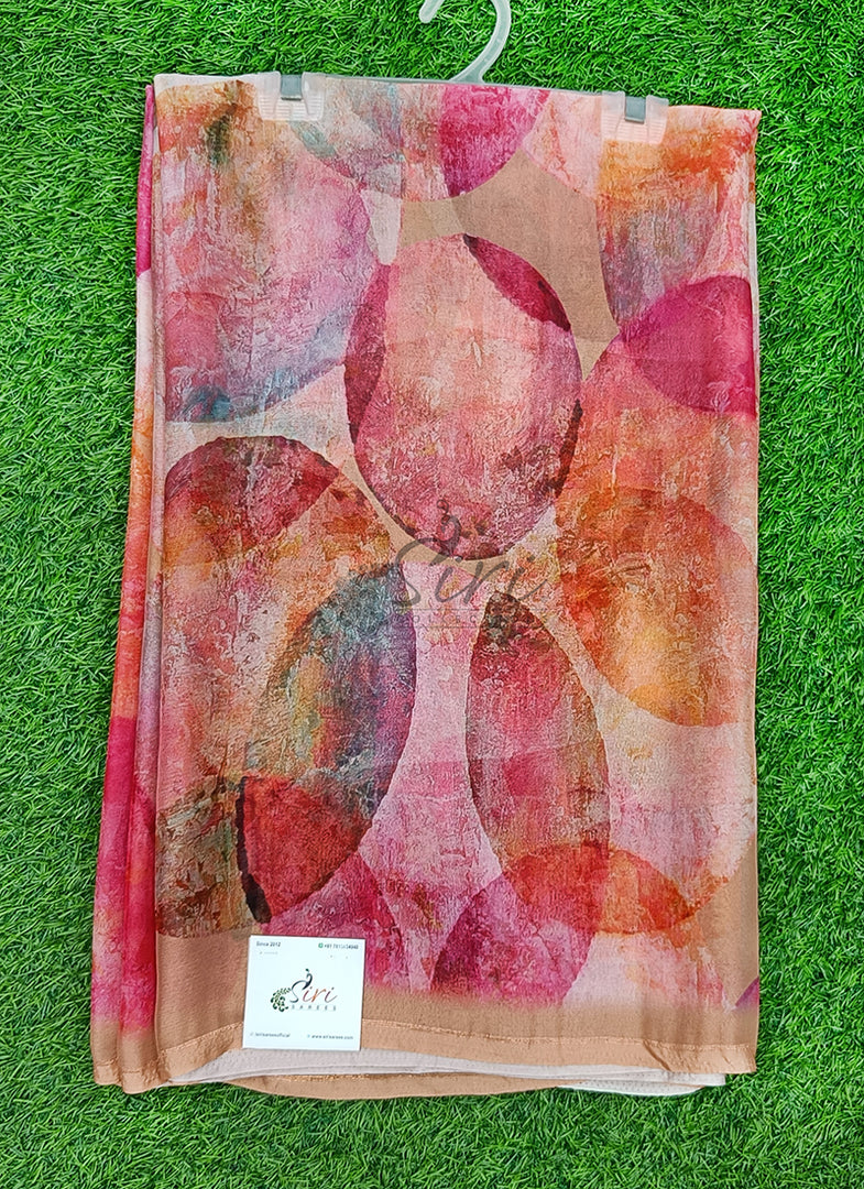 Lovely Digital Print Chiffon Sarees with Blouse