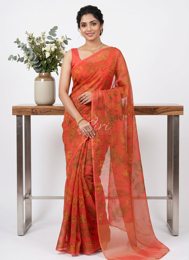 Siri Collections Premium Digital Print Chiffon Sarees with Blouse