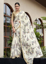 Load image into Gallery viewer, Lovely Digital Print Satin Crepe Silk Saree