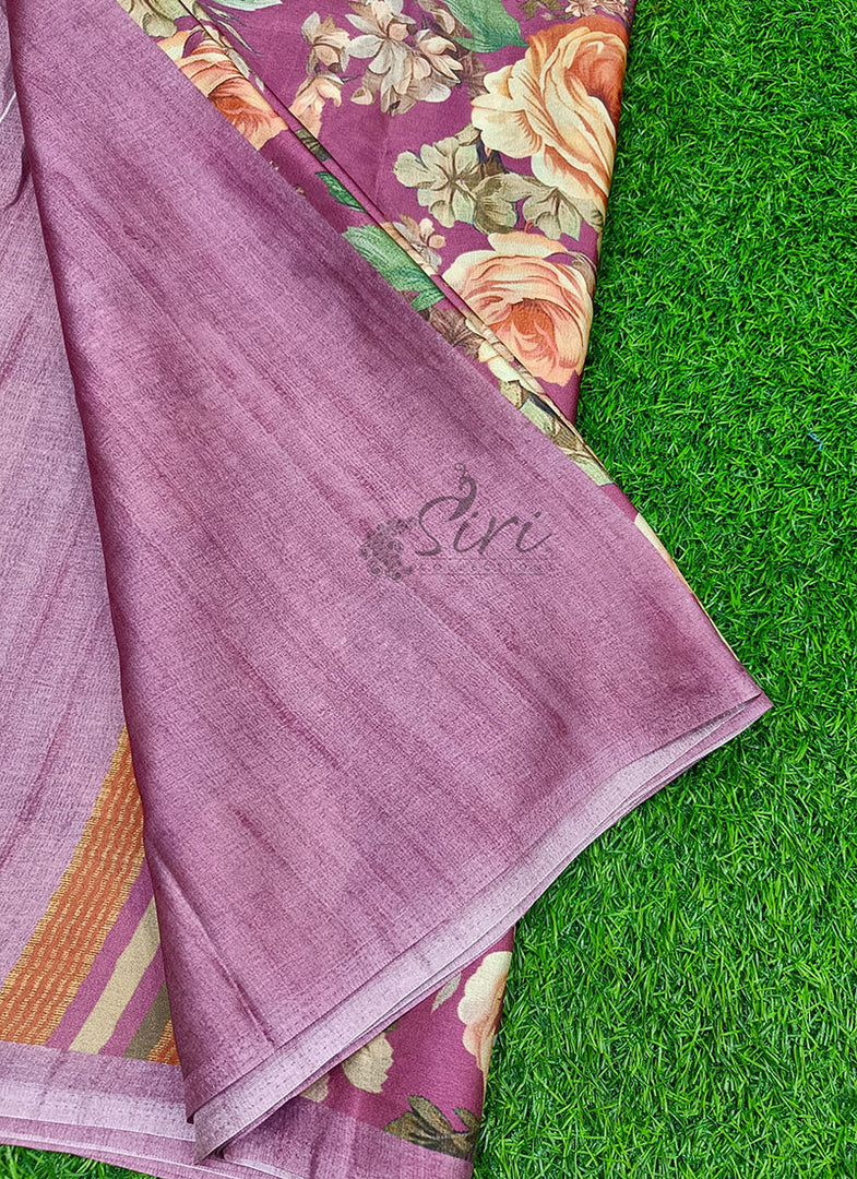 Digital Print Satin Crepe Silk Saree