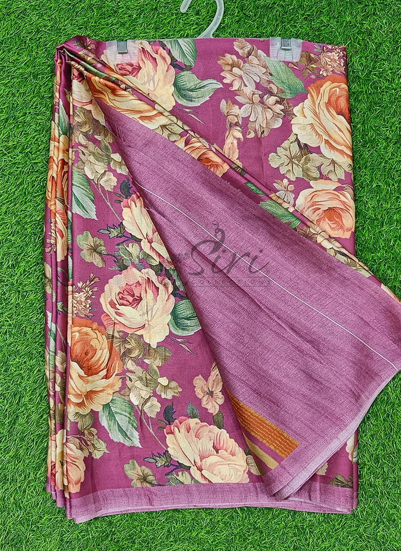 Digital Print Satin Crepe Silk Saree