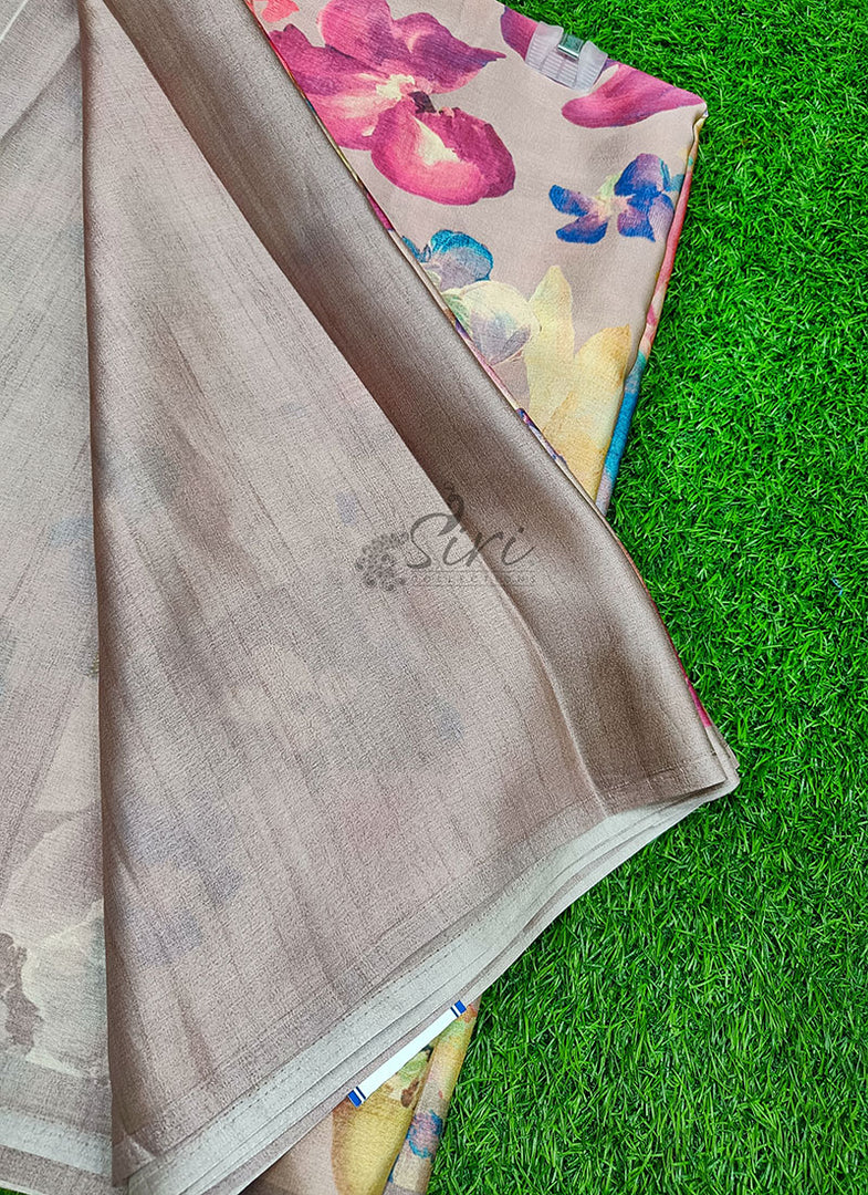 Digital Print Satin Crepe Silk Saree