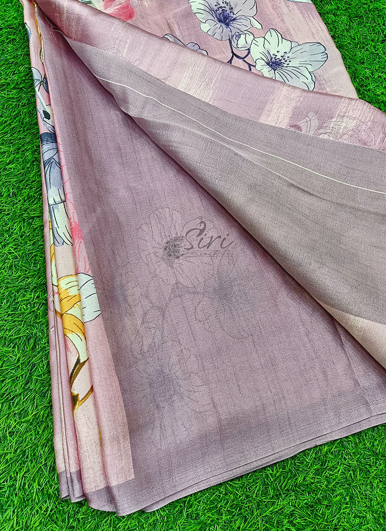 Digital Print Satin Crepe Silk Saree