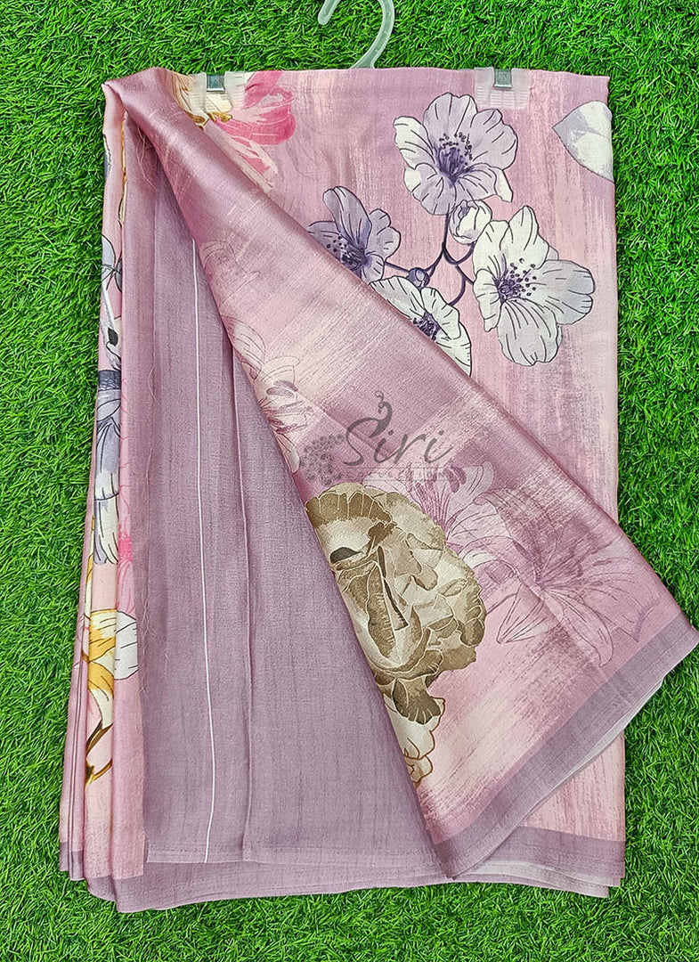 Digital Print Satin Crepe Silk Saree