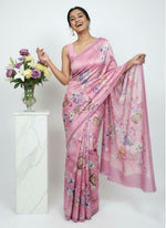 Load image into Gallery viewer, Latest Digital Print Satin Crepe Silk Saree