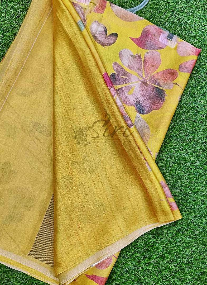 Digital Print Satin Crepe Silk Saree