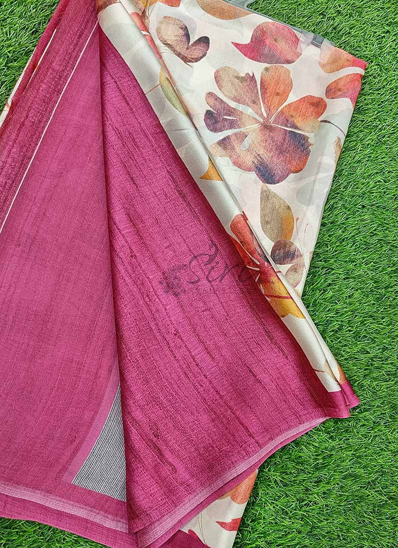 Latest Digital Print Satin Crepe Silk Saree