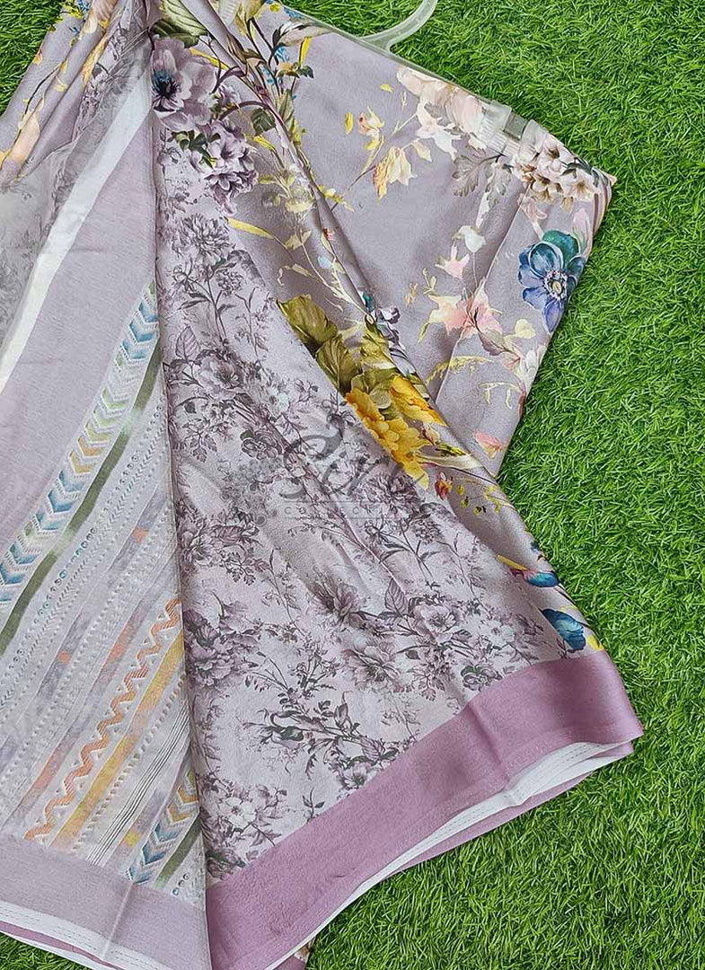 Digital Print Satin Crepe Silk Saree