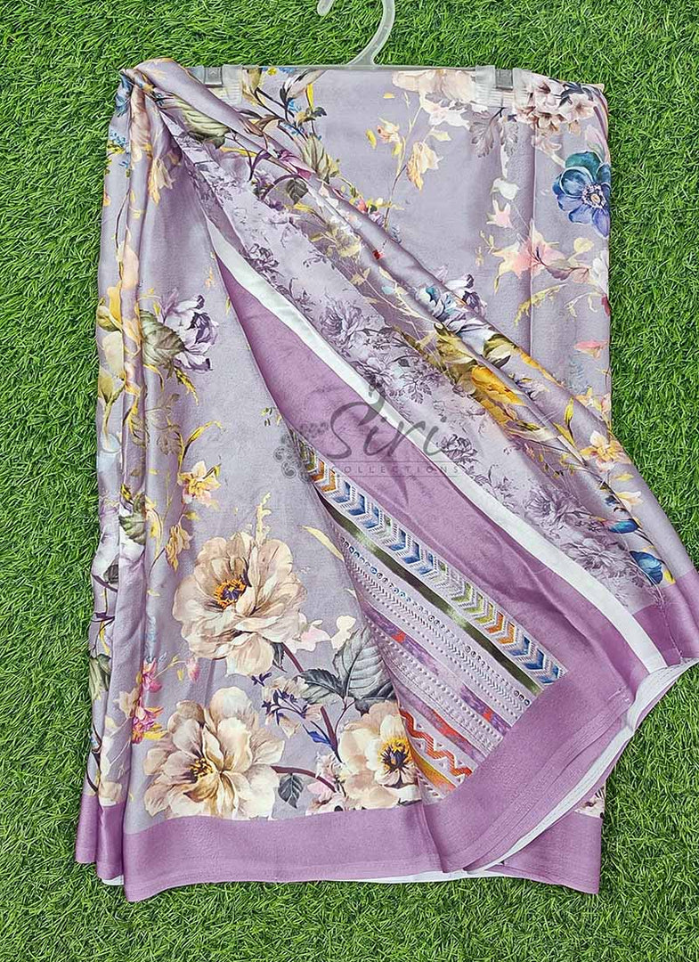 Digital Print Satin Crepe Silk Saree