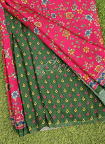 Load image into Gallery viewer, Beautiful Pure Gajji Silk Saree in Kalamkari Print
