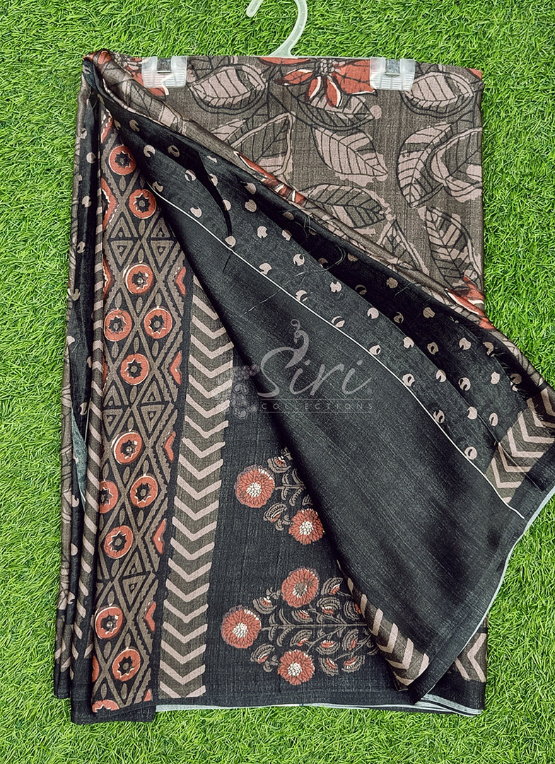 Lovely Digital Print Satin Crepe Silk Saree