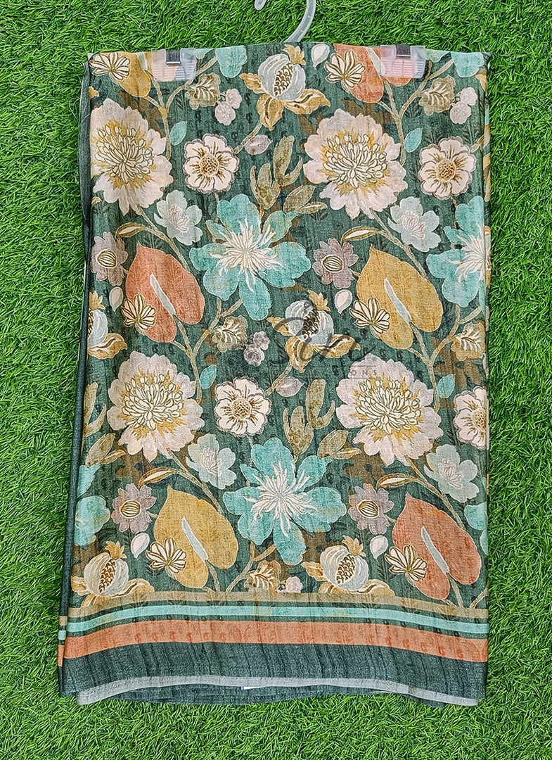 Latest Digital Print Satin Crepe Silk Saree