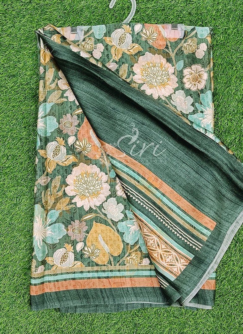 Latest Digital Print Satin Crepe Silk Saree
