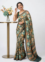 Load image into Gallery viewer, Latest Digital Print Satin Crepe Silk Saree