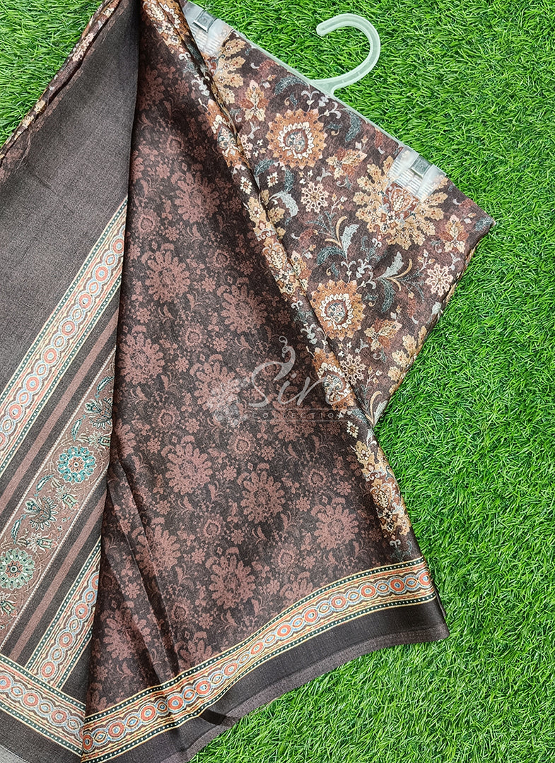 Latest Digital Print Satin Crepe Silk Saree