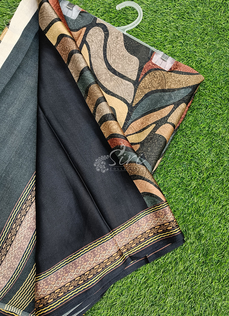 Lovely Digital Print Satin Crepe Silk Saree